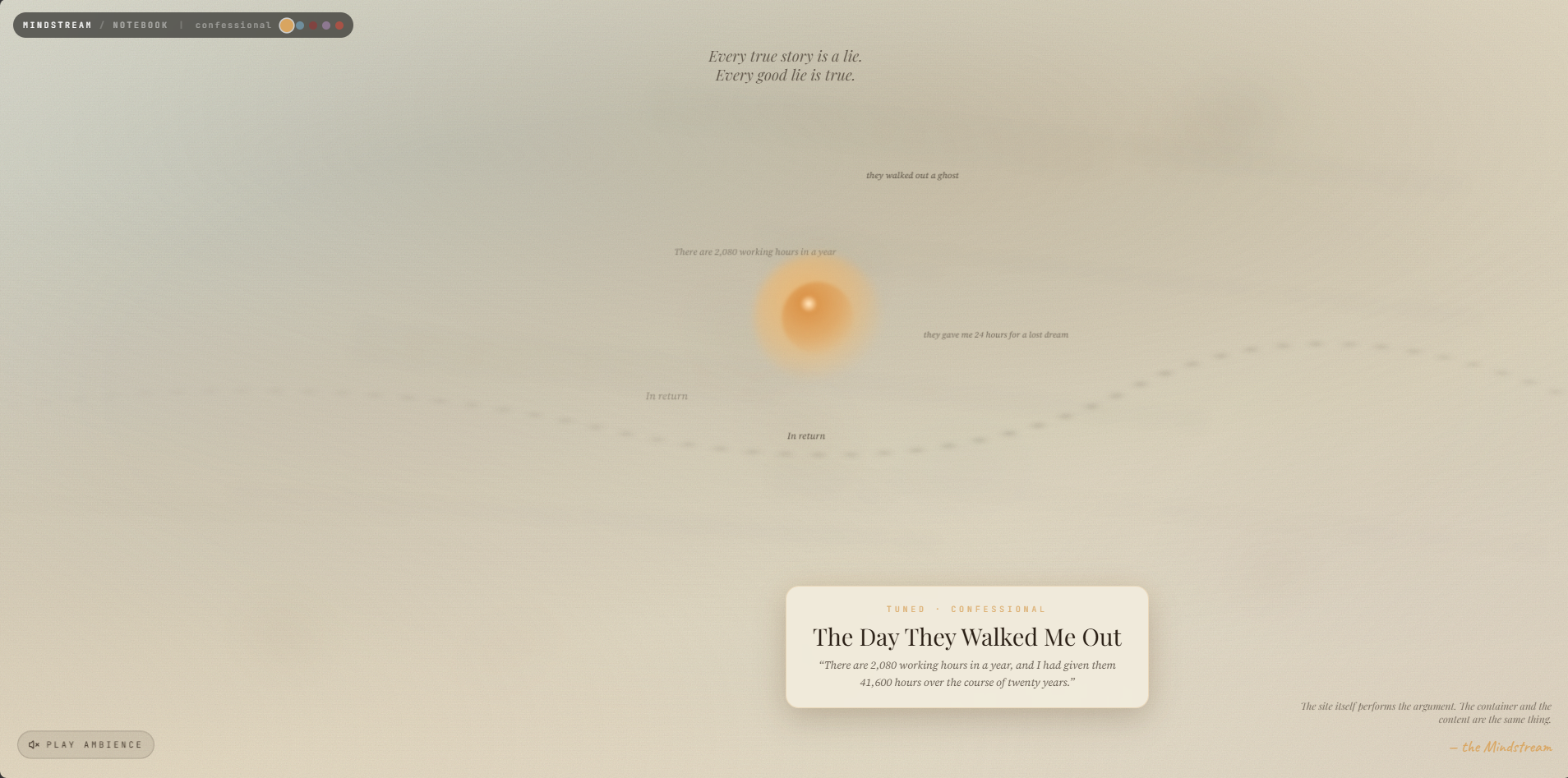 Screenshot of Fictuality