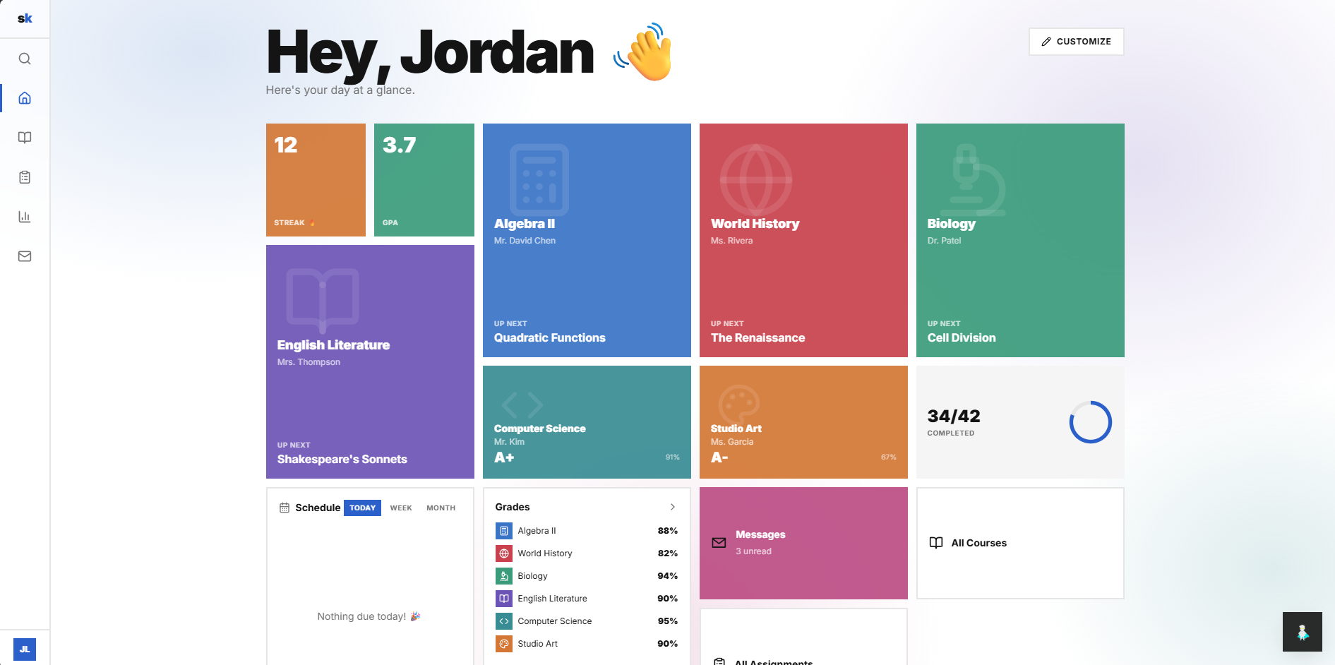 Screenshot of Superkid Learning Hub